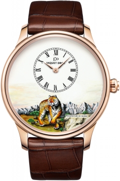 Jaquet Droz Les Ateliers d'Art Petite Heure Minute Enamel Painting 43mm J005033297 TIGER watch